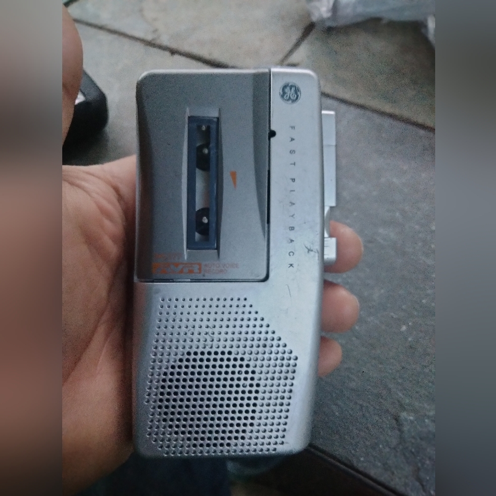 Silver Portable Cassette Player